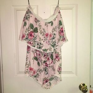 forever 21 medium strapless floral romper